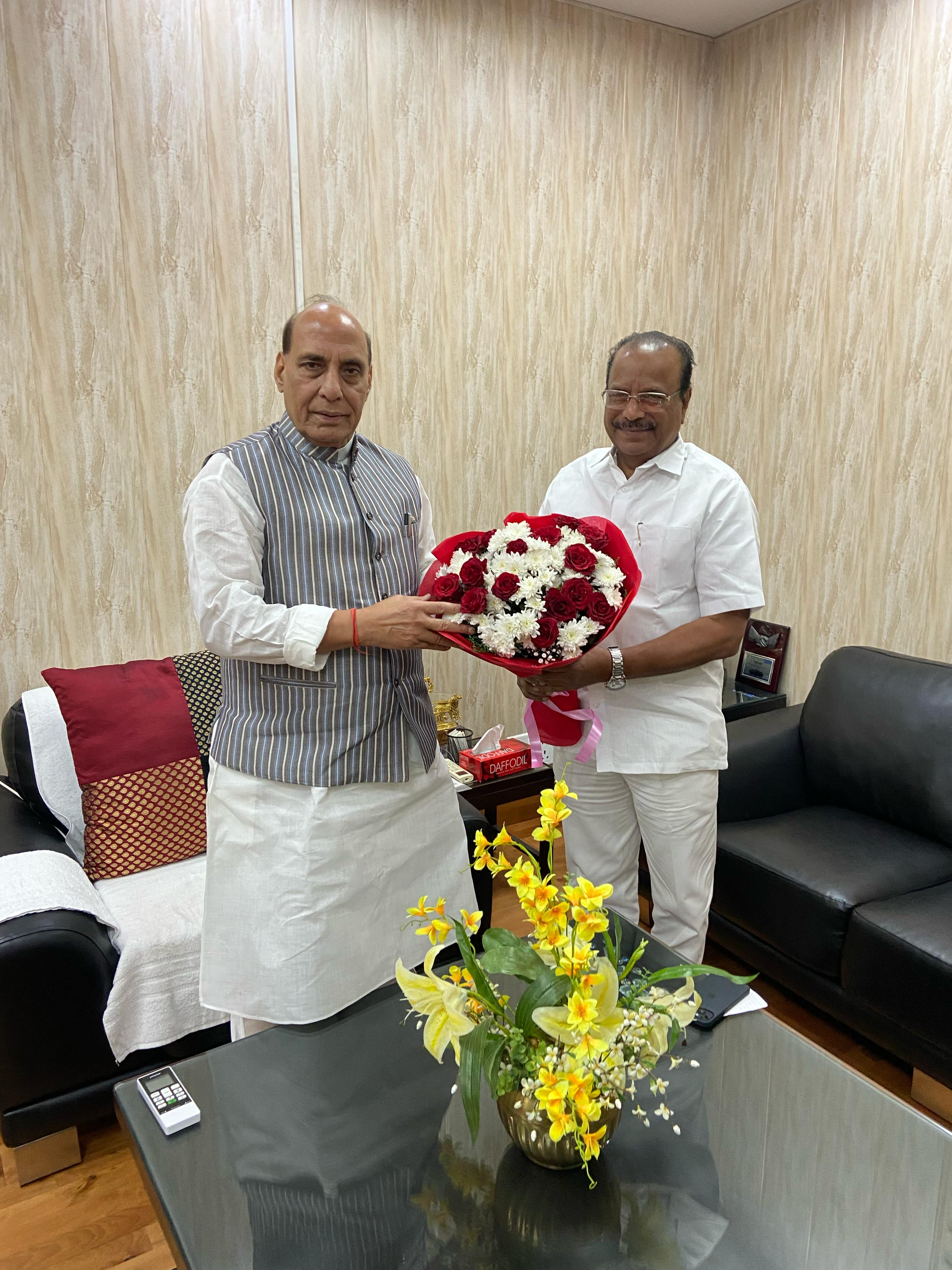 with defense minister